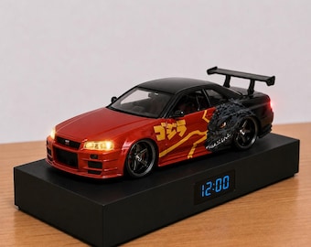 Leistung Coupé Wecker, handgemacht, realistisches Motorgeräusch, Geschenk für Auto-Enthusiasten, japanisches kultiges Design