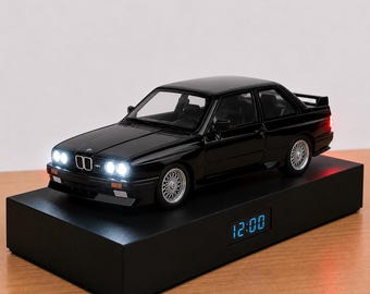 BMW E30 M3 Alarm Clock – Realistic Engine Sound, Working Headlights, Handmade, Car Enthusiast Gift
