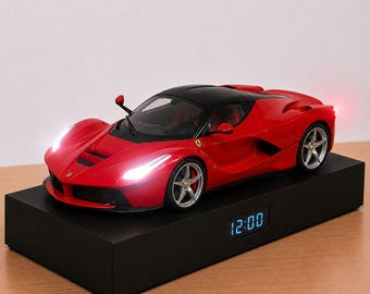 Hypercar Wecker, handgemacht, realistisches Motorgeräusch, Geschenk für Autoliebhaber, italienisches Leistungsdesign