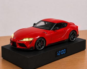 Performance Coupé Wecker, handgemacht, realistisches Motorgeräusch, Geschenk für Auto-Enthusiasten, japanisches modernes Design