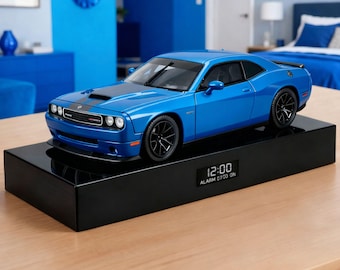 Autowekker Dodge Challenger SRT8 – motorgeluid, handgemaakt metalen model, cadeau muscle car, garagedecor