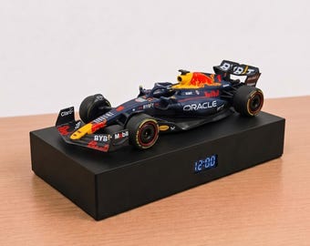 Red Bull Racing RB19 Formula 1 Car Alarm Clock – Realistic Engine Sound, Handmade, Car Enthusiast Gift