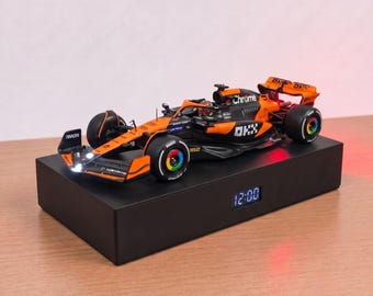 McLaren Formula 1 Car Alarm Clock – Realistic Engine Sound, Handmade, Car Enthusiast Gift