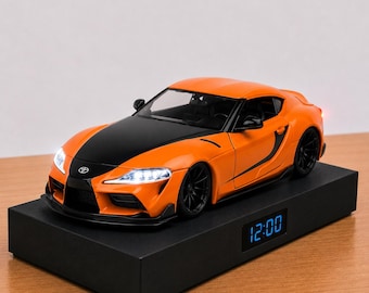 Performance Coupé Wecker, handgemacht, realistisches Motorgeräusch, Geschenk für Auto-Enthusiasten, japanisches Straßendesign