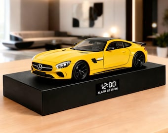 Mercedes AMG GT-autowekker – motorgeluid, handgemaakt metalen model, luxe autocadeau, kantoordecor