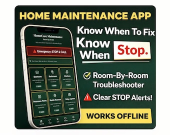 Application de dépannage pour l'entretien ménager - Guide de réparation pièce par pièce, outil de réparation d'urgence
