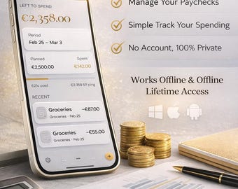 Suivi des chèques de paie, budget des dépenses, factures, transport, école, épicerie, etc.