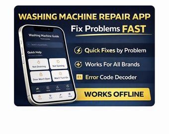 Application de réparation de lave-linge - Guide des codes d'erreur, solutions rapides (fonctionne hors ligne)