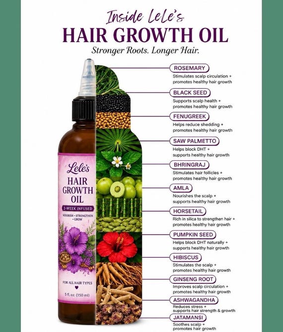 Ayurvedic Hair Growth Oil | Double Infused Herbal Hair Oil for Dryness, Thinning, Breakage & Length Retention