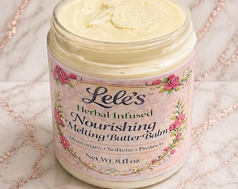Hair Growth Butter for Dry Hair & Edges, Moisture Sealing Herbal Infused Butter Balm, Softening and Thickening Hair Butter