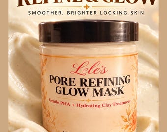 Pore Refining Creamy Face Mask, Gentle PHA Clay Mask, Pumpkin Seed & Pomegranate, Smoothing Hydrating Facial Mask, Uneven Texture Care