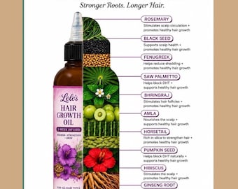 Óleo Ayurvédico para Crescimento Capilar | Óleo Capilar Herbal com Dupla Infusão para Ressecamento, Afinamento, Quebra e Retenção de Comprimento