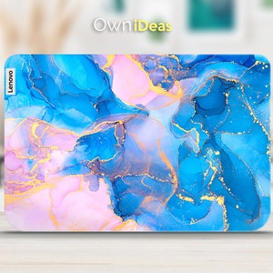 lenovo yoga c740 legion 5 skin Blue watercolor design personalized Customizable gift, Fits Yoga ThinkPad ThinkBook IdeaPad Legion Slim