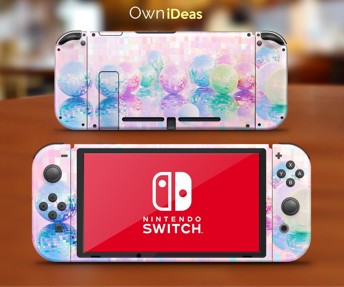 Nintendo Switch - Nintendo switch My Nintendo カスタムカラー Custom Nintendo Switch OLED Skins Color Block Fantasy Ball Design