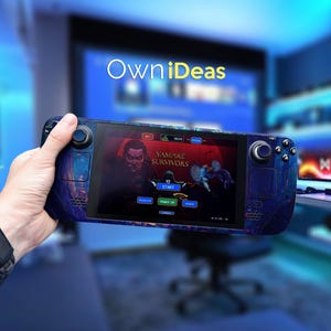 Steam Deck Clear Shell Custom Pixel Style Steam Skin Vinyl Sticker for Steam Deck Shell and Steam Deck Oled