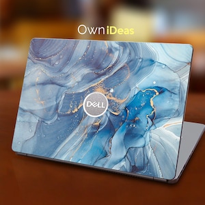 Dell Laptop Skin Decal Blue Abstract Texture Design Personalization Gift Fits Xps Latitude Inspiron Vostro Alienware Precision G Series