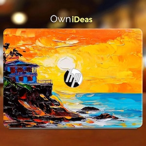 HP laptop skin olieverfschilderij zonsondergang ontwerp aangepast cadeau voor Spectre Envy Pavilion Victus Omen Zbook Elite Probook-serie