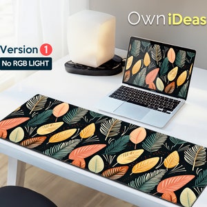 Plant Mousepads Desk Aesthetic Mat Office Accessories Custom Mouse Pads Large RGB Light Personalised Mouse Mat Gaming MousePads