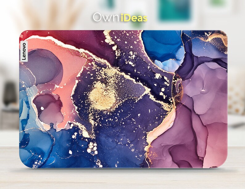 Lenovo Yoga Skin Convertible Laptop Purple Marble Design Custom Decal Customizable Gift Fits Yoga Thinkpad Thinkbook Ideapad Legion Slim image 3