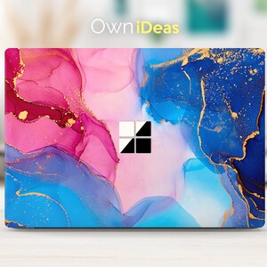 Surface Book 2 15 inch skin abstract colors customizable personalized gift, Fits Surface Laptop 2, 3, 4, 5 & Surface Book 2, 3，13 15 inch