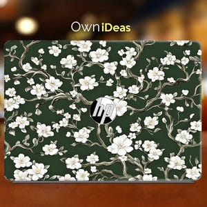 Hp Probook 450 Laptop Decal White Small Flowers Pattern Personalized Gift Vinyl Sticker for Spectre Envy Pavilion Victus Omen Zbook Series