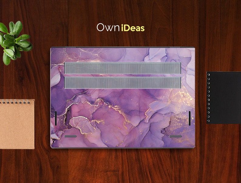 Hp Victus Skins Purple Marble Design Custom Decal Unique Distinctive Gift Fits Spectre Envy Pavilion Victus Omen Zbook Elite Probook image 4