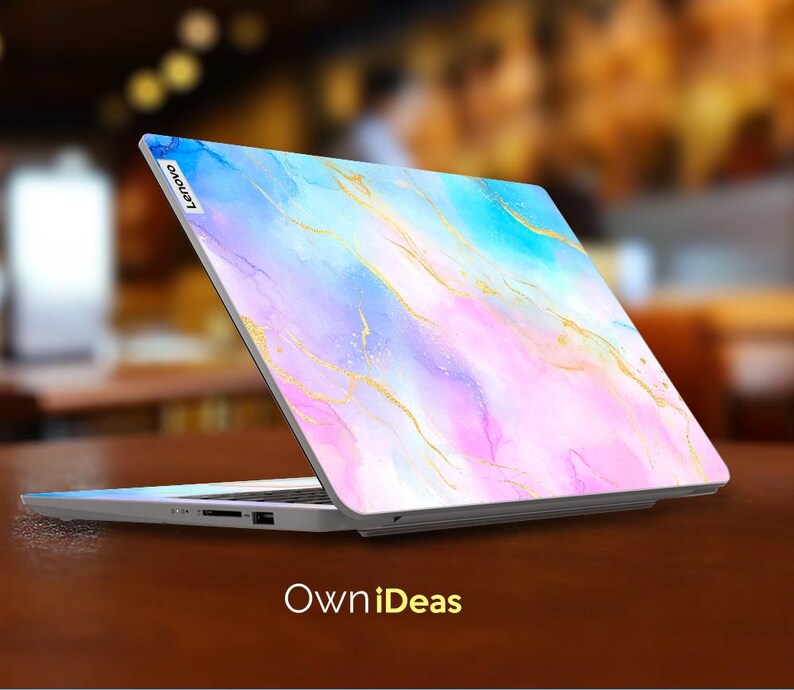 Lenovo Ideapad Laptop Sticker Fantasy Watercolor Gold Foil Design ...
