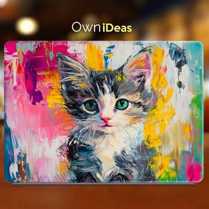 HP Laptop Sticker Cute Cat Design Personalized Custom Decal for Spectre Envy Pavilion Victus Omen Zbook Elite Probook Series