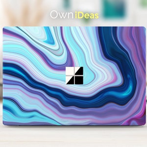Surface Book 2 13 inch skin abstract curve customizable personalized gift, Fits Surface Laptop 2, 3, 4, 5 & Surface Book 2, 3，13 15 inch