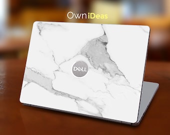 Dell Xps Skin, White Marble Design,Custom Decal,Personalization Gift,  Fits Xps, Latitude, Inspiron, Vostro, Alienware, Precision, G Series