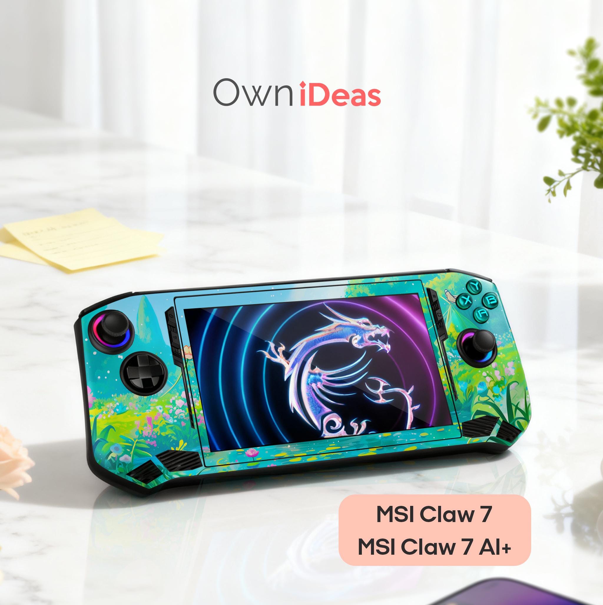 バイオ クリスタルふちデザインデスクトップ Custom Msi Claw 8 Skin With Transparent Protective Case Serene
