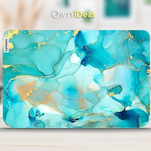 lenovo laptop thinkpad yoga laptop skin Blue marble design personalized Customizable gift, Fits Yoga ThinkPad ThinkBook IdeaPad Legion Slim