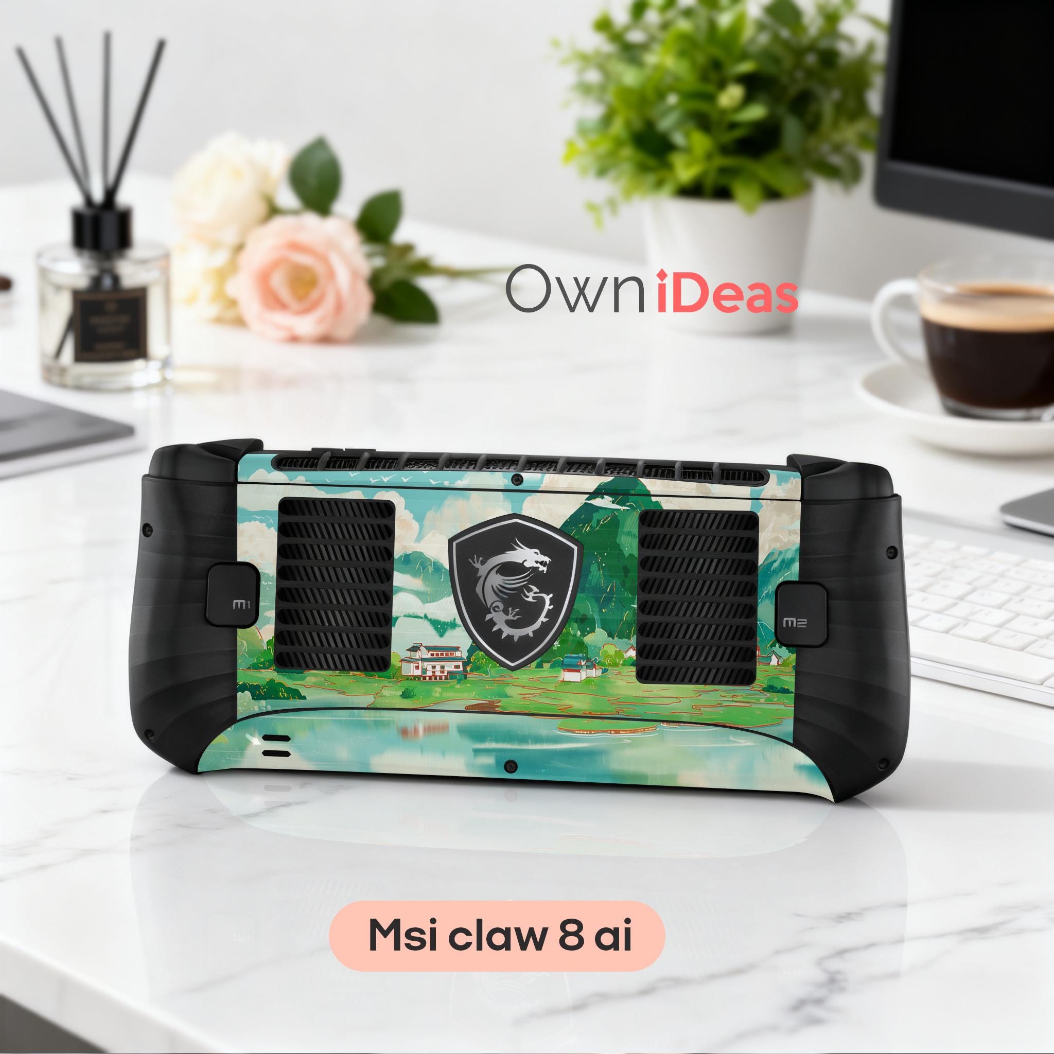 Msi Claw A1M Custom Skin Clear Protective Case, Dreamy Oriental