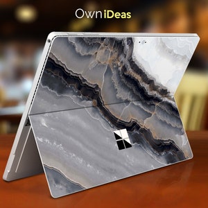 Surface Pro Go Tablet skikn , Black marble Design personalized gift, Fits Surface Pro 9 8 7 6 5 4 3 X,Surface Go, Surface Go 2, Go 3