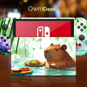 Cute Nintendo Oled Console Skin Capibara Design Customizable IP Children's Day Gift for Nintendo Dock and Game Console Oled Dock Switch Lite