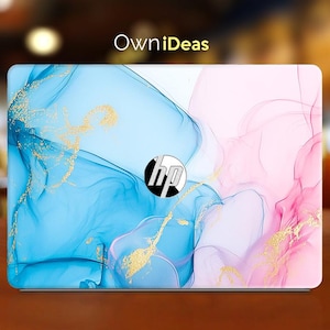 Hp Victus Laptop Decal Pink Blue Marble Design Unique Gift for Hp Spectre Envy Pavilion Victus Omen Zbook Elite Probook Series