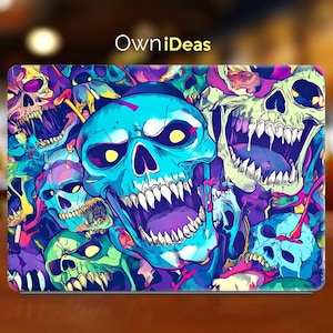 Hp Elitebook 840 Laptop Protective Film Colorful Skull Pattern Personalized Gift for Spectre Envy Pavilion Victus Omen Zbook Probook Series