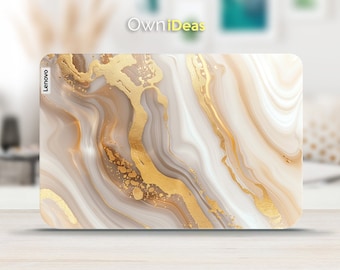 Lenovo Thinkpad Skin Yellow Marble Design Personalized Customizable Gift For Lenovo Yoga ThinkPad ThinkBook IdeaPad Legion Slim Series