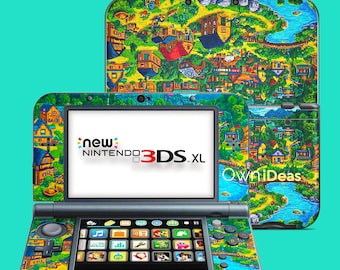New 3Ds Xl with Clear Case Gaming Accessories Pixel Village Design Boyfriend Gift for Nintendo New 3Ds XL 2Ds Xl Dsi 2Ds XL 3Ds XL