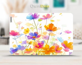 Lenovo Yoga Pro 9 16 Laptop Protective Sticker Colorful Flower Pattern Vinyl Sticker for Yoga Thinkpad Thinkbook Ideapad Legion Slim Series