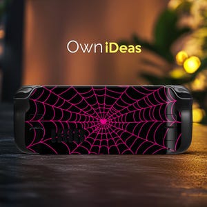 Steam Deck Clear Skin Custom Purple Spider Web Skin Vinyl Sticker For Steam Deck and Steam Deck Oled