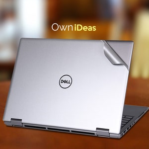 Étui pour ordinateur portable Dell, couleur unie argentée, cadeau personnalisable unique, décalcomanie personnalisée pour XPS Latitude, ordinateur Inspiron Vostro, série G Precision Alienware