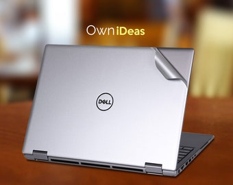 Étui pour ordinateur portable Dell, couleur unie argentée, cadeau personnalisable unique, décalcomanie personnalisée pour XPS Latitude, ordinateur Inspiron Vostro, série G Precision Alienware