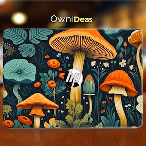 Hp Laptop Skin Fungi-Inspired Patterns Design Custom Decal Personalized Gift Fits Spectre Envy Pavilion Victus Omen Zbook Elite Probook