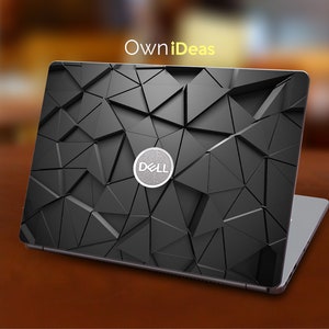 Ordinateur portable Dell Latitude Skin 2-en-1, motif géométrique noir, cadeau de personnalisation unique pour XPS Latitude Vostro Inspiron Precision Alienware image 3