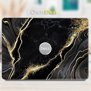Dell Laptop Skin, Dell Xps 9430 Skin Black Gold Classic Design, Personalized Customizable Gift, Fits Xps,Latitude,Inspiron