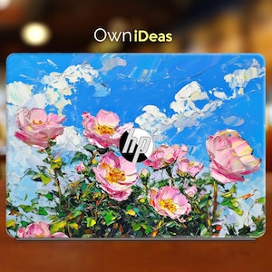 HP laptop sticker olieverfschilderij bloemenstruik ontwerp gepersonaliseerd cadeau voor Spectre Envy Pavilion Victus Omen Zbook Elite Probook-serie