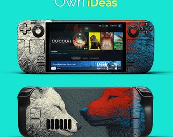 Steam Deck  Skin Steam Deck Custom Skin Bear's Double Face Design Suitable For Friends' Birthday Gift Suitable For Steam Deck
