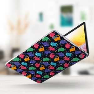 Cute Elephant MacBook Skin Decals , Personalized Mac Accessories Sticker Cover Sticker Full Coverage Laptop for  16 Inch Air Pro 13 15 inch