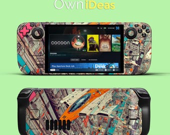 Steam Deck Oled Accessories Skin Decals Stickers Tech Flight Design Customizable Game IP Christmas Gift for Girlfriend